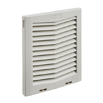 HOFFMAN Rejilla de escape para ventiladores con filtro HG, Plástico, Gris claro - SG1000404