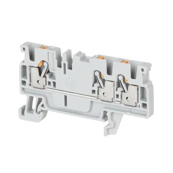 1492-P PUSH-IN TERMINAL BLOCKS , 2.5 MM² (AWG 28 - AWG 12) , 20 A , FEED-THROUGH , SINGLE LEVEL ,1 POINT ON ONE SIDE, 2 POINTS ON OTHER SIDE