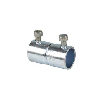 Cople de acero galvanizado para tubo Conduit, ajuste tornillo para diámetropara conduit diámetro1 1/2"