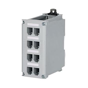 IndustrialNet, 8-port DIN rail mount shi